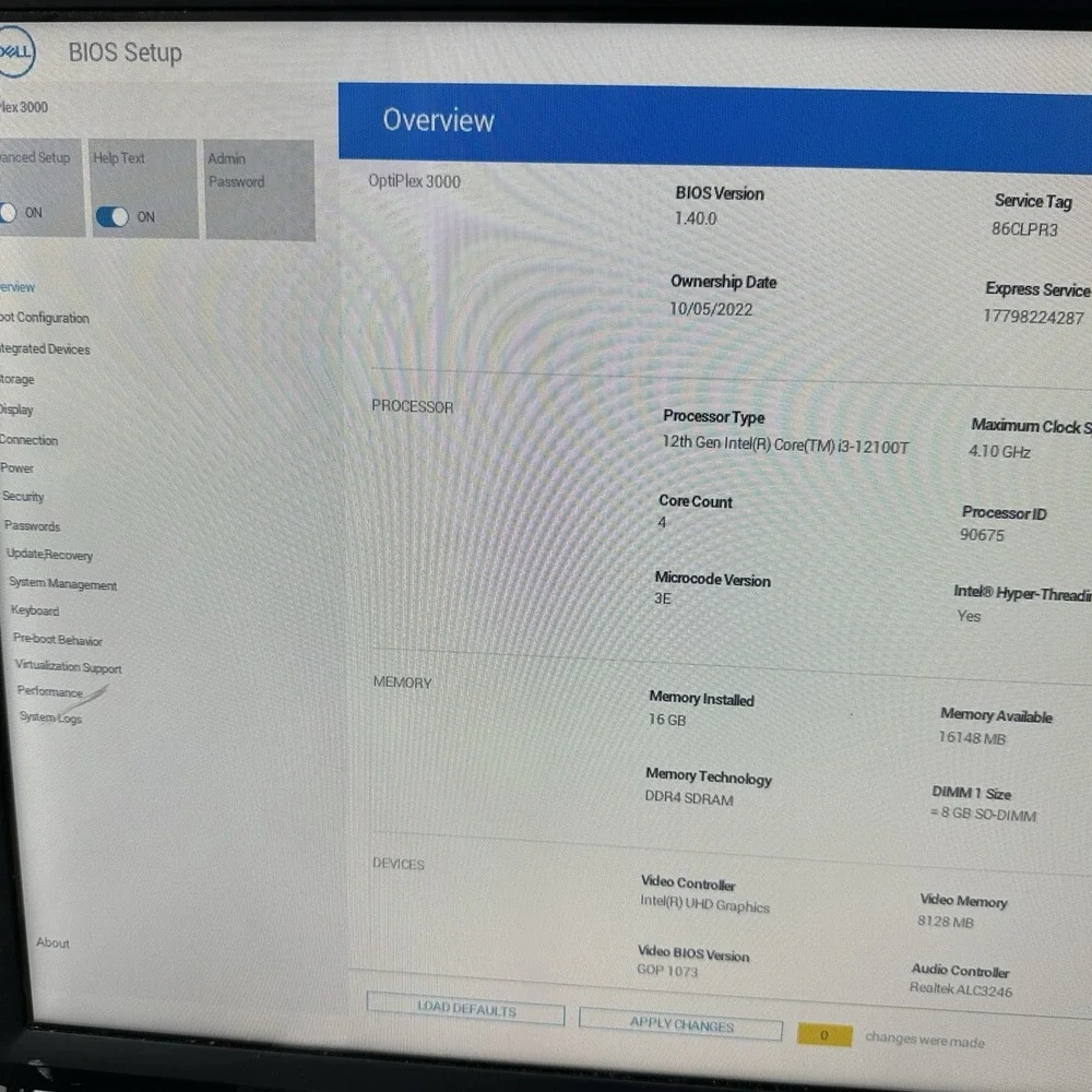 Dell OptiPlex 3000 Micro i3-12100T 16GB RAM 256GB SSD Win 11 w/ AC Adapter